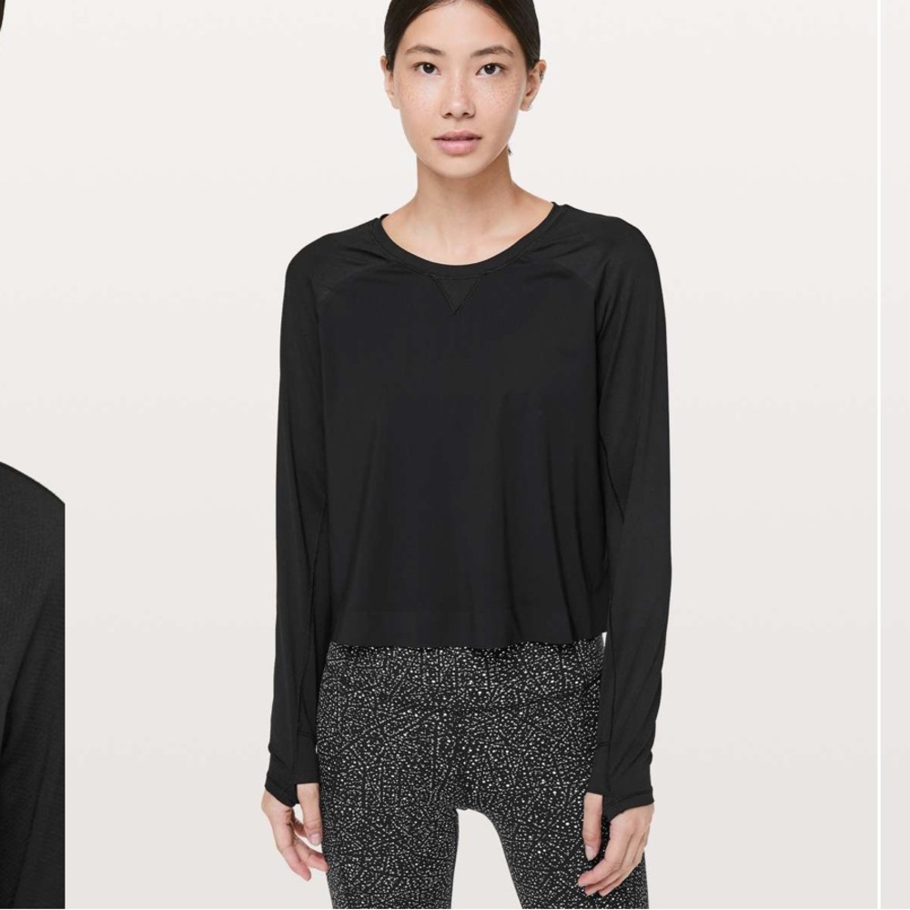 Lululemon Another Lap Long Sleeve in Black Size 4